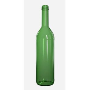 Bordeaux Vinflaske 750ml (Gr�n) (19mm)