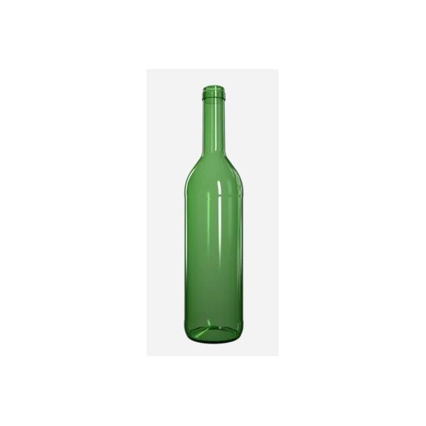 Bordeaux Vinflaske 750ml (Gr�n) (19mm)