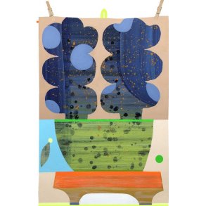 Viskestykke - Tea Towels - Blue Flowers - 50x70cm - 100% bomuld