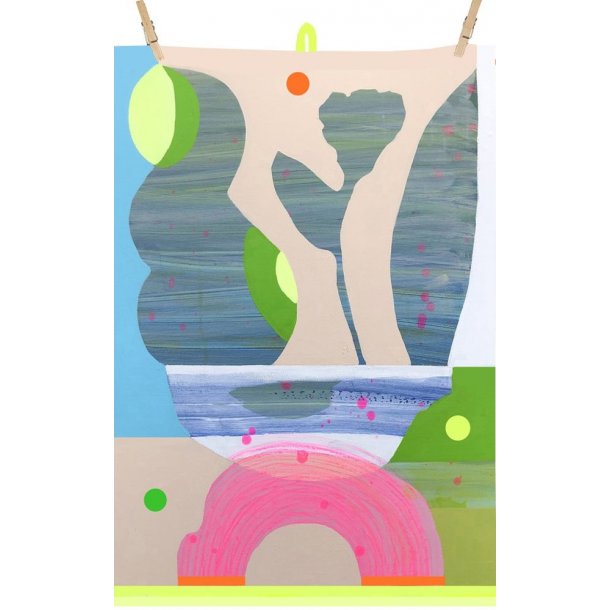 Viskestykke - Tea Towels - Pink rainbow - 50x70cm - 100% bomuld