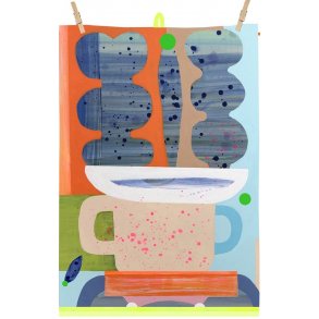 Viskestykke - Tea Towels - Three flowers in a vase - 50x70cm - 100% bomuld