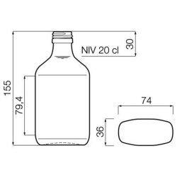 Taskeflaske 200ml (PP28) - inkl. slv lg