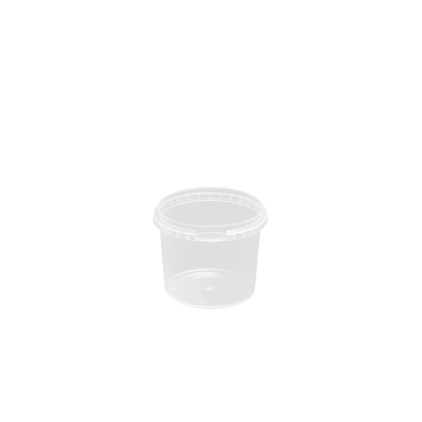 Plastb�tte 375ml rund inkl. l�g 696 stk/pk. 