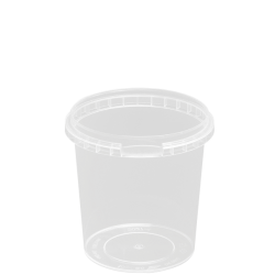 Plastikb�tte 440ml rund inkl. l�g 700 stk/pk. 
