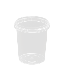 Plastikb�tte 520ml rund inkl. l�g 575 stk/pk. 