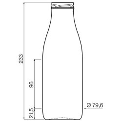 Saftflaske 750ml (TO48) inkl. l�g