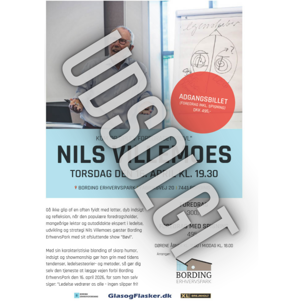UDSOLGT: Foredrag med Nils Villemoes torsdag d. 16. april (uden spisning)