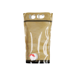 Bag-in-Box 2 Liter pouch-up pose (Natur brun)