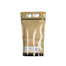 Bag-in-Box 2 Liter pouch-up pose (Natur brun)