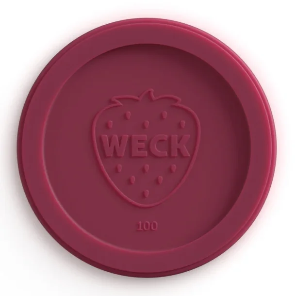 Weck Plastl�g RR100 bordeauxr�d - 3 stk/pk.