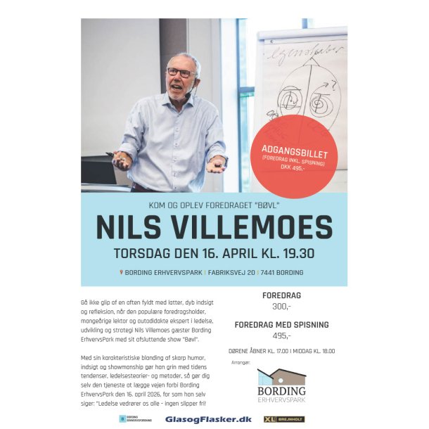 Foredrag med Nils Villemoes torsdag d. 16. april (inkl. spisning)