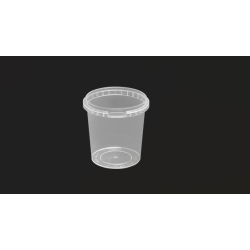 Plastikb�tte 440ml rund inkl. l�g 700 stk/pk. 