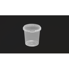 Plastikb�tte 440ml rund inkl. l�g 700 stk/pk. 