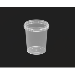 Plastikb�tte 520ml rund inkl. l�g 575 stk/pk. 