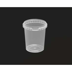 Plastikb�tte 520ml rund inkl. l�g 575 stk/pk. 