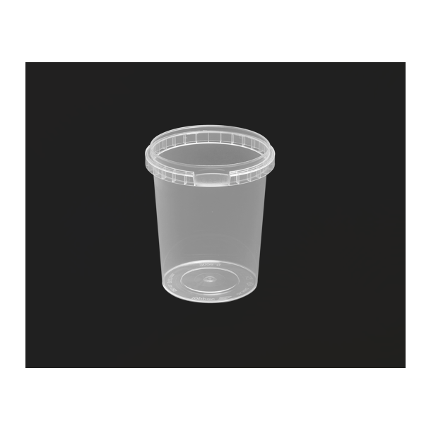 Plastikb�tte 520ml rund inkl. l�g 575 stk/pk. 