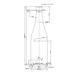 Champagneflaske 750ml 640g (CC29)