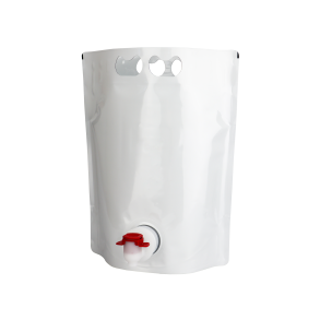 Bag-in-Box 3 Liter pouch-up pose (Hvid)