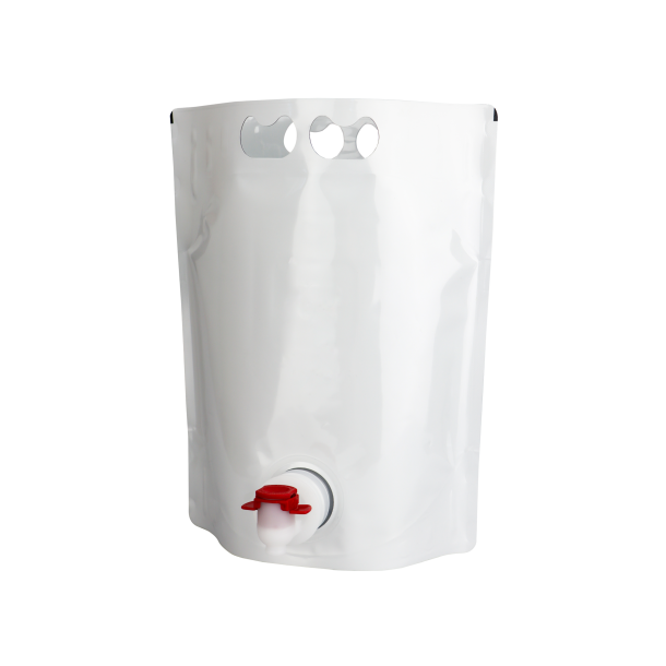 Bag-in-Box 3 Liter pouch-up pose (Hvid)