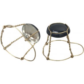 Champagnehtte i guld og sort