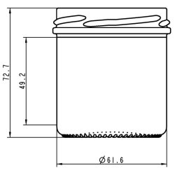 Sylteglas 165ml m. kant (TO66)